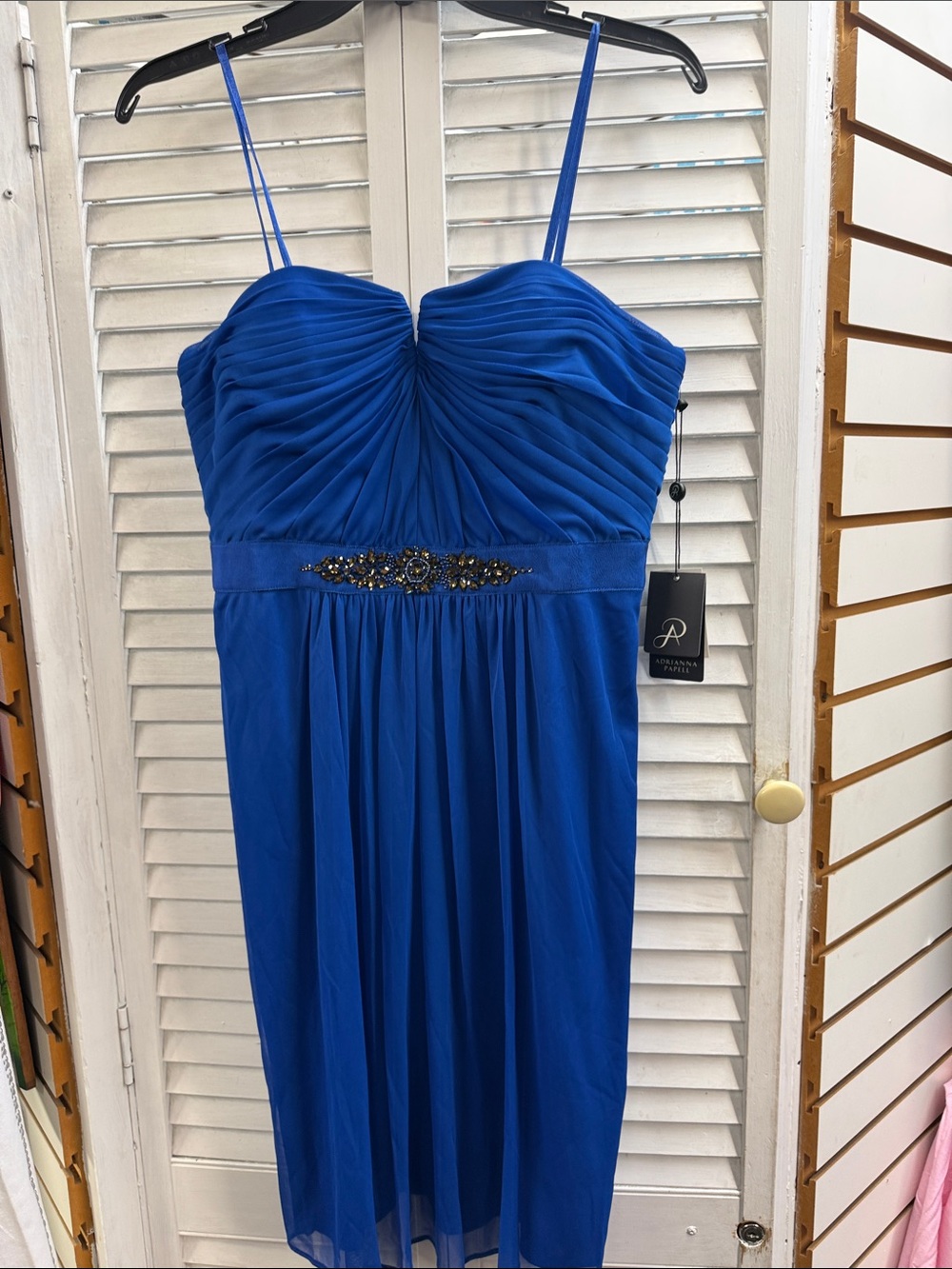 Royal Blue Spaghetti Strap Cocktail Dress